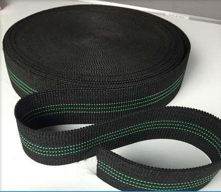 Κίνα Ινδικό ελαστικό Ούγια 68g/M καναπέδων ύφους μαύρο χρώμα με 3 Πράσινες Γραμμές προμηθευτής